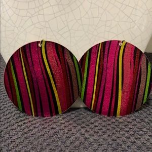 Tiger striped multicolor earrings